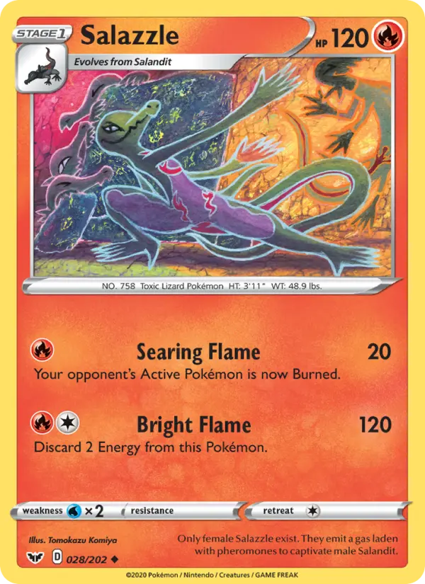 Salazzle, Pokémon card