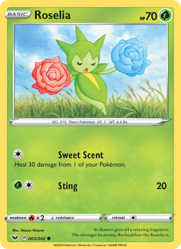 Roselia, Pokémon card