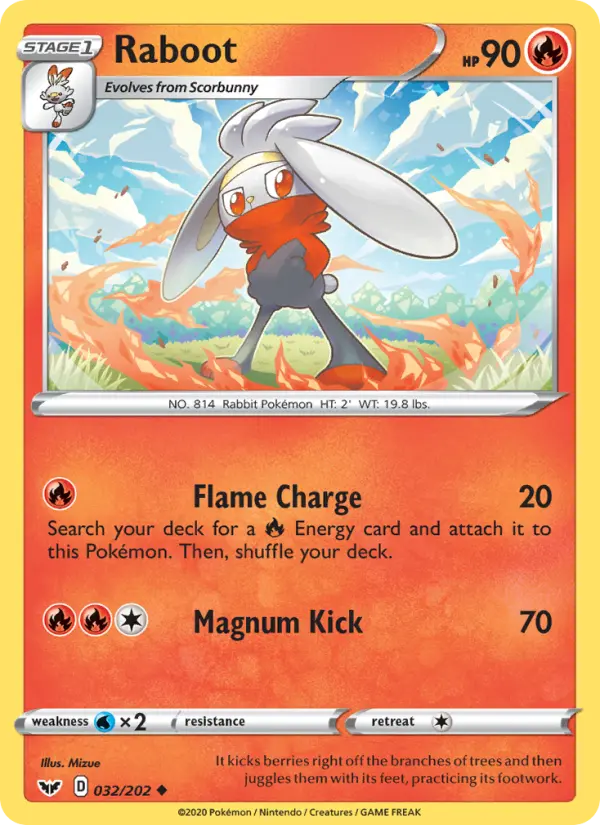 Raboot, Pokémon card