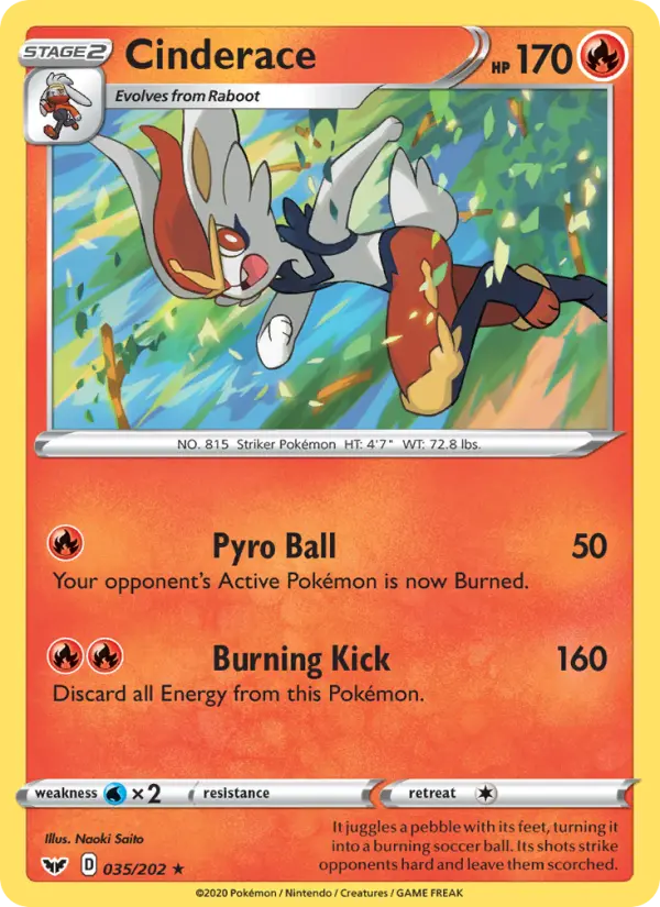Cinderace, Pokémon card