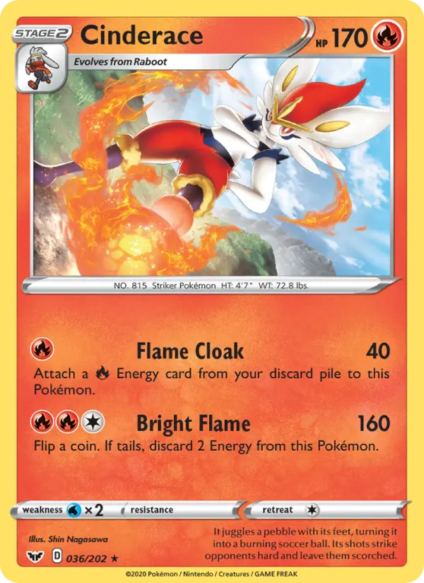 Cinderace, Pokémon card