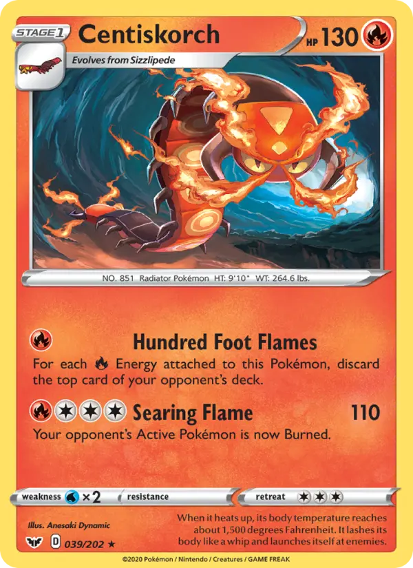 Centiskorch, Pokémon card