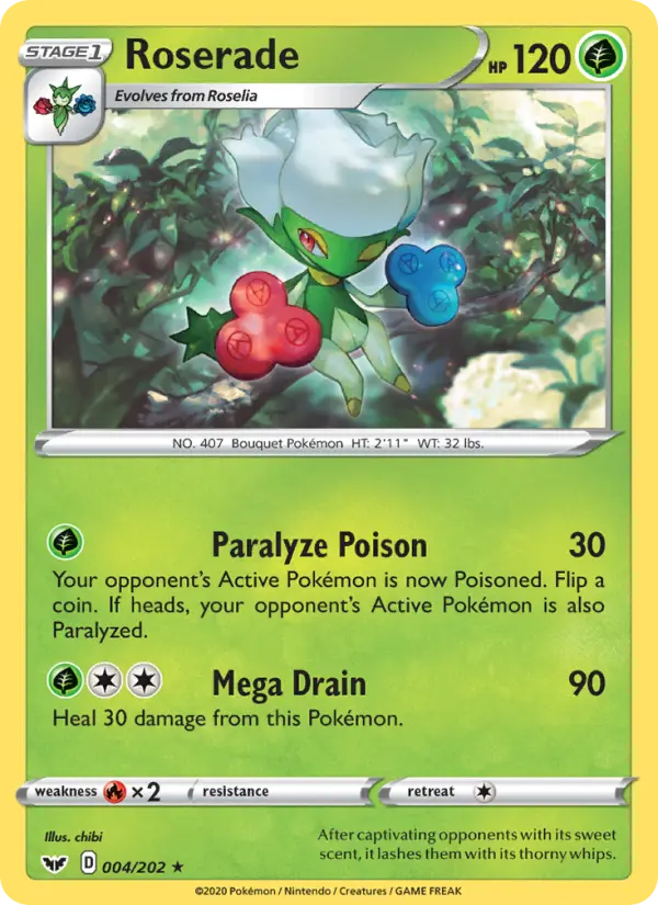 Roserade, Pokémon card