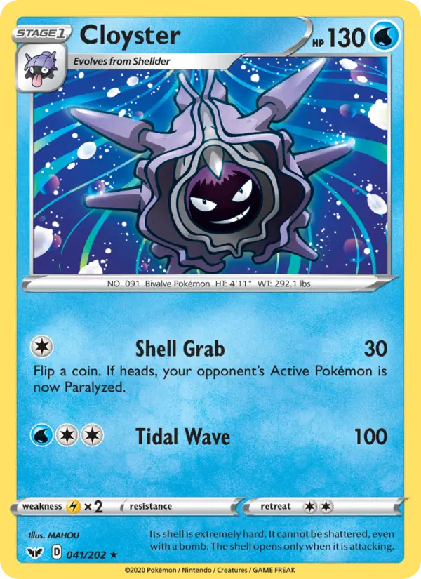 Cloyster, Pokémon card