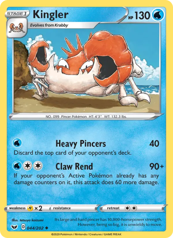 Kingler, Pokémon card