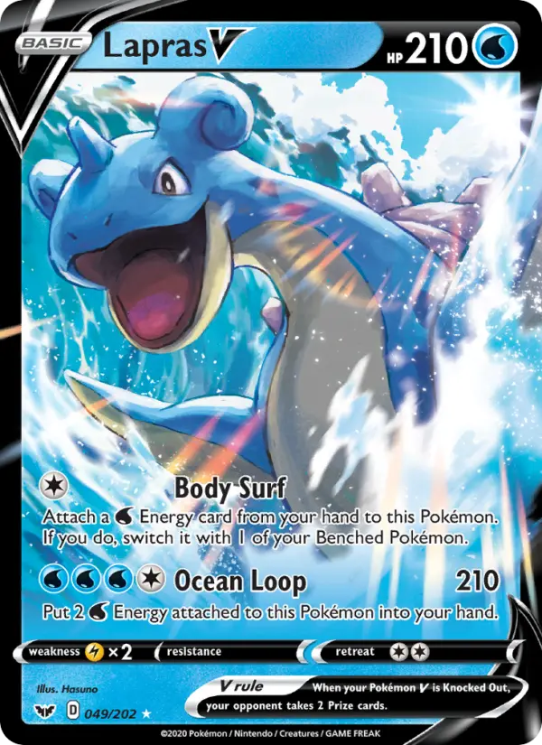 Lapras V, Pokémon card
