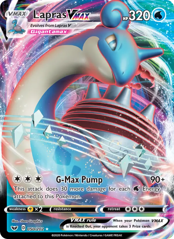 Lapras VMAX, Pokémon card