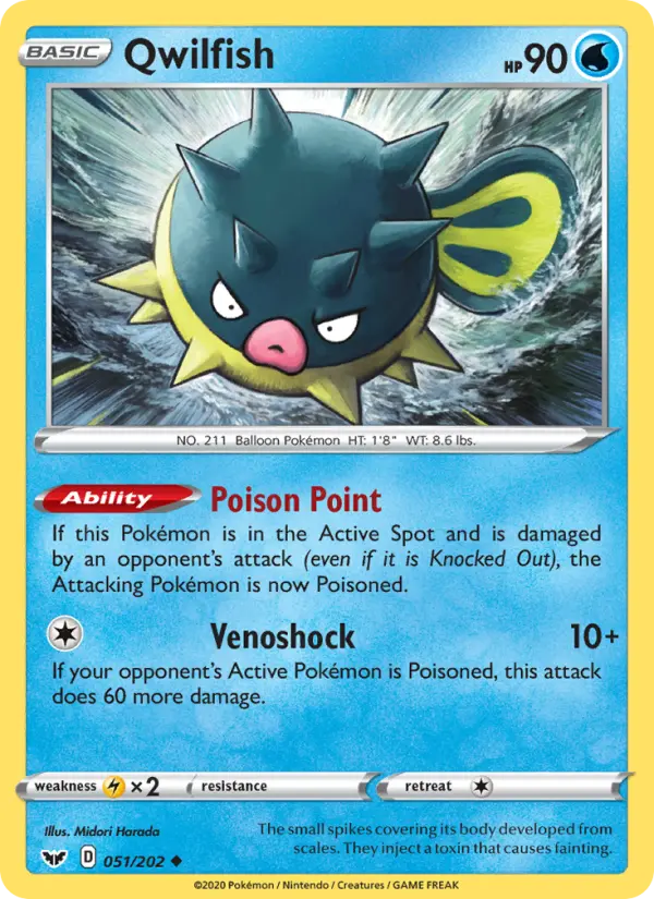 Qwilfish, Pokémon card
