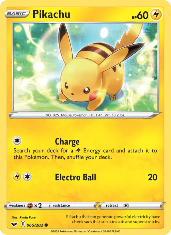 Pikachu, Pokémon card