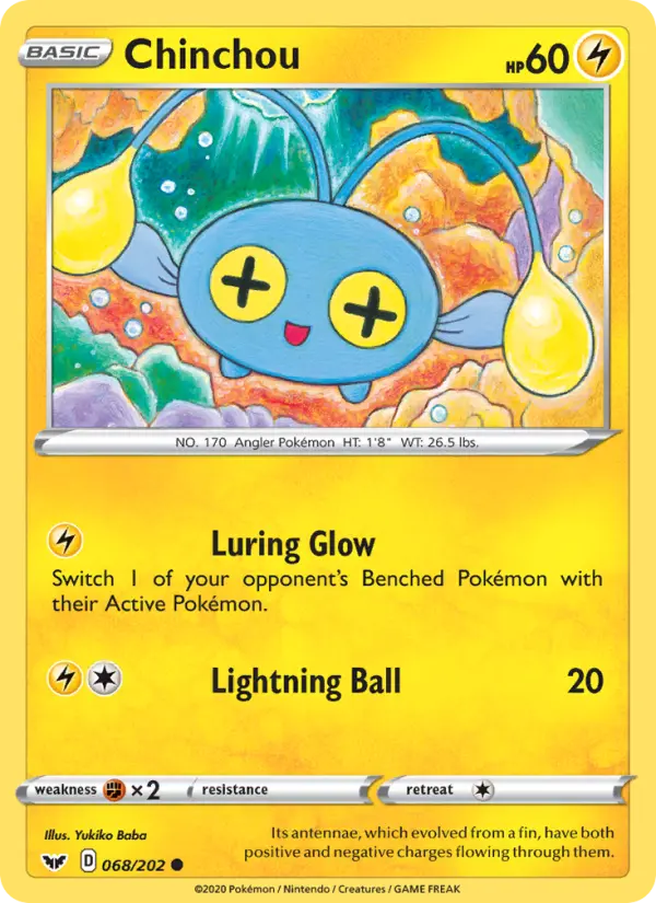 Chinchou, Pokémon card