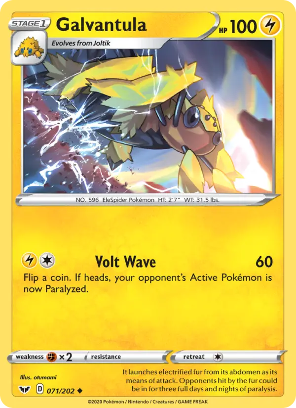 Galvantula, Pokémon card