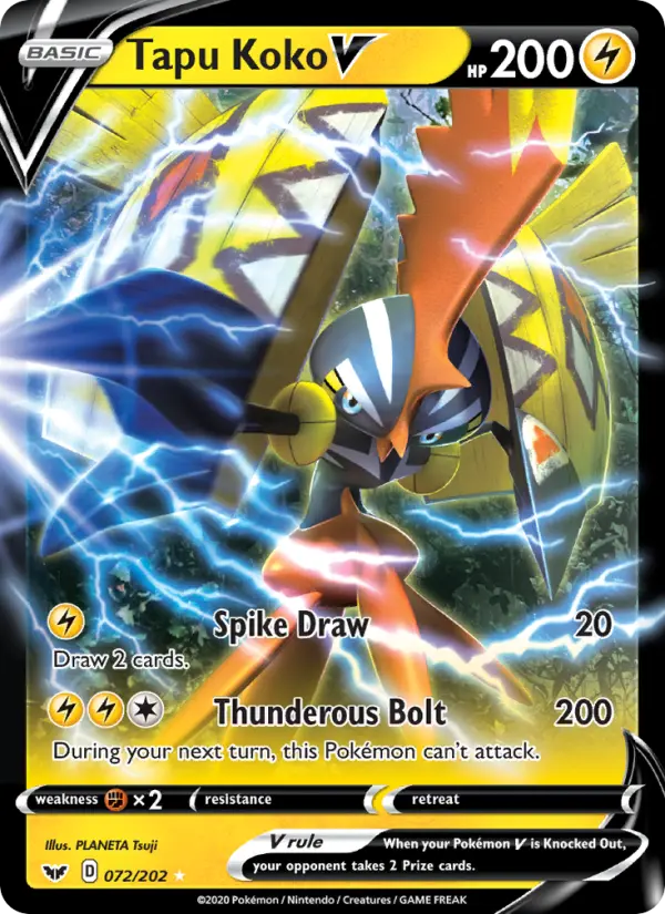 Tapu Koko V, Pokémon card