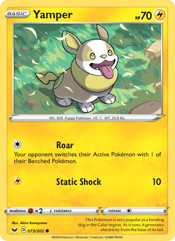 Yamper, Pokémon card