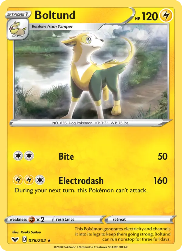 Boltund, Pokémon card