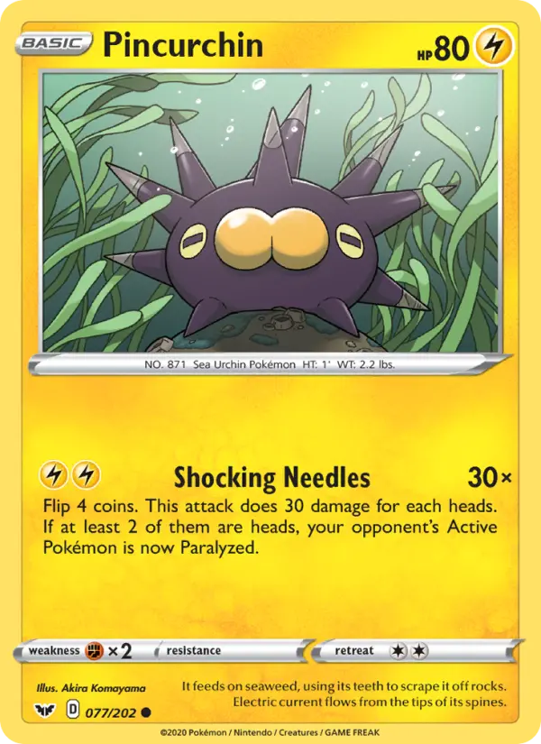 Pincurchin, Pokémon card