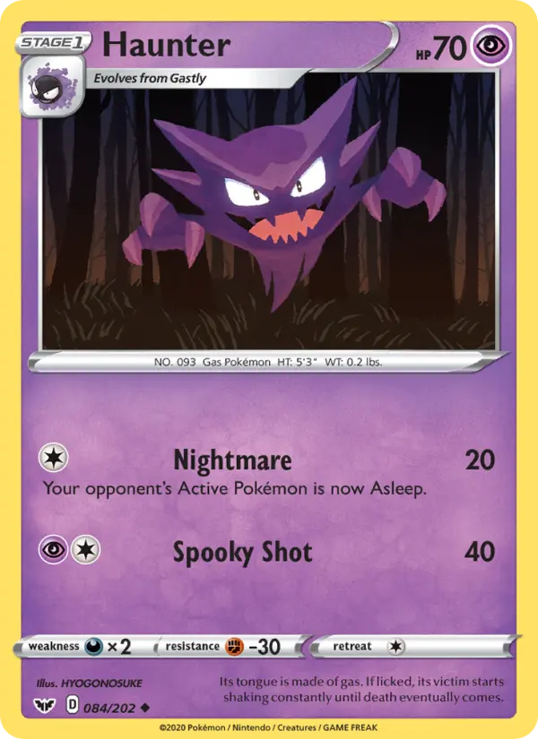 Haunter, Pokémon card