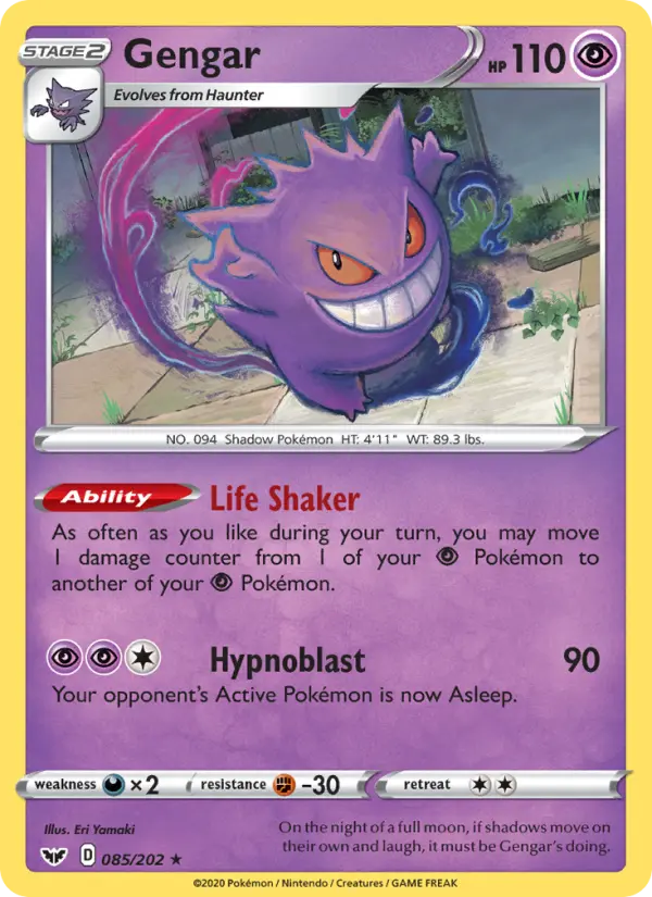 Gengar, Pokémon card