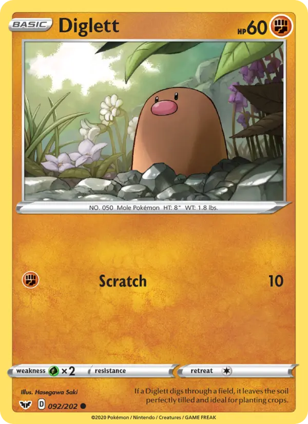 Diglett, Pokémon card