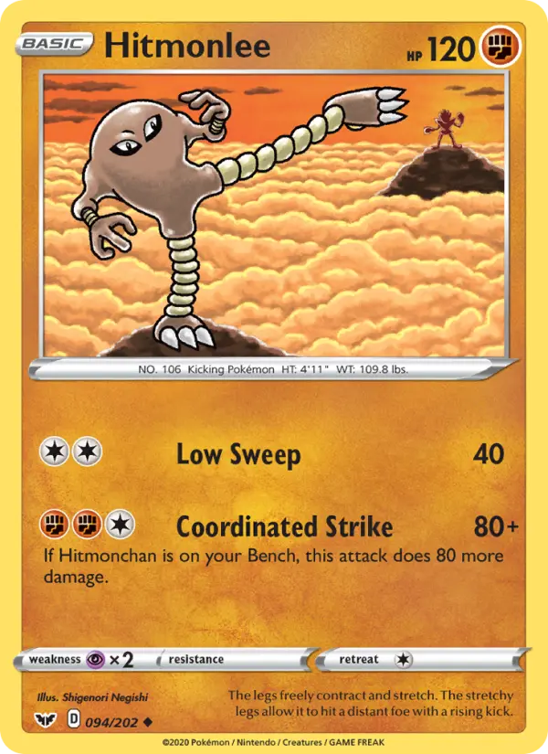 Hitmonlee, Pokémon card