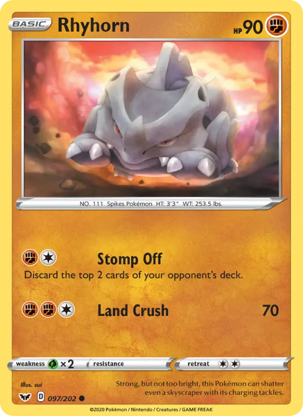 Rhyhorn, Pokémon card