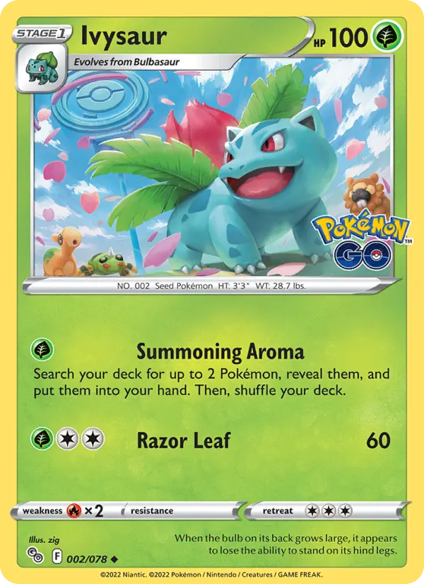 Ivysaur, Pokémon card