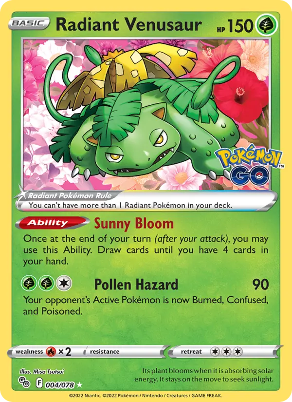 Radiant Venusaur, Pokémon card