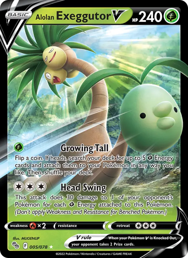 Alolan Exeggutor V, Pokémon card
