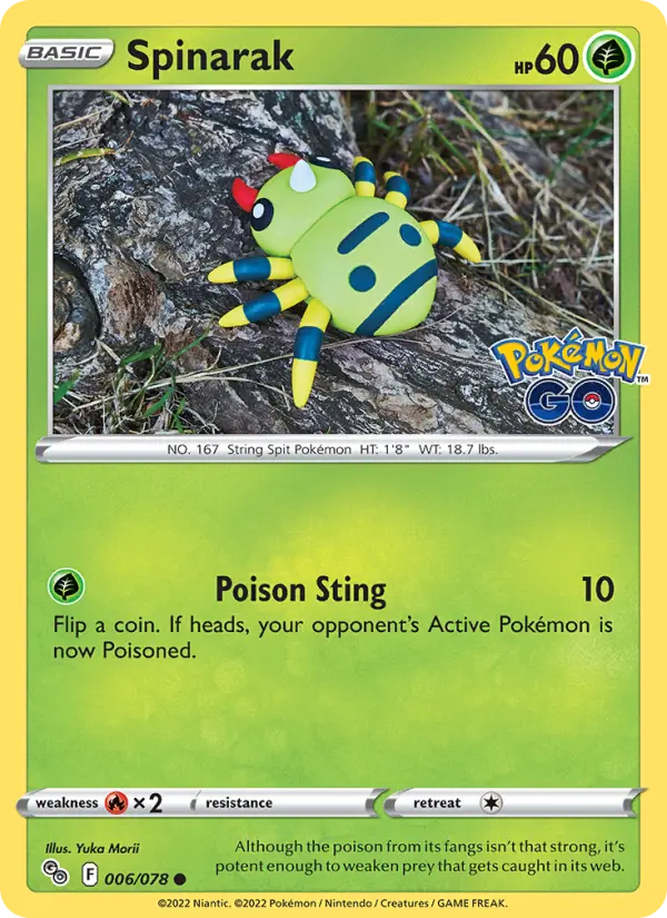 Spinarak, Pokémon card