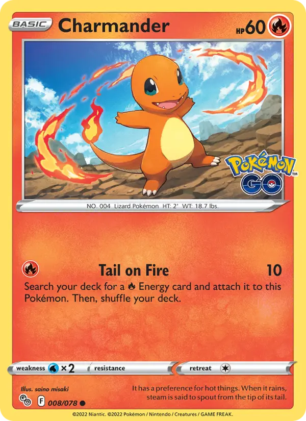 Charmander, Pokémon card