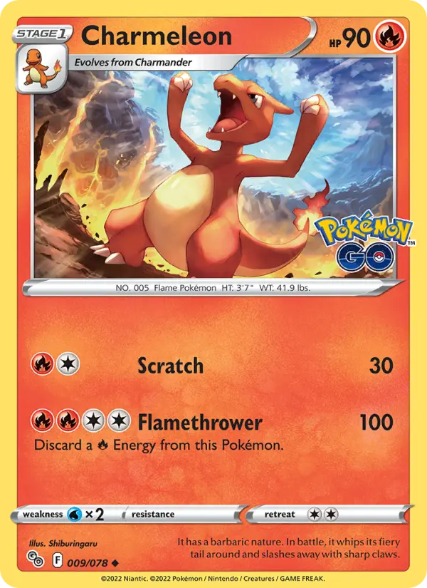 Charmeleon, Pokémon card