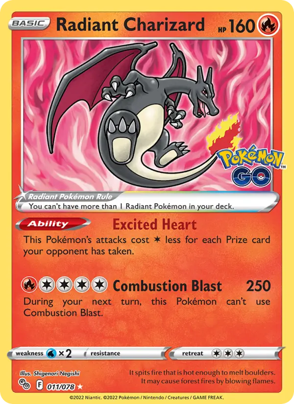 Radiant Charizard, Pokémon card
