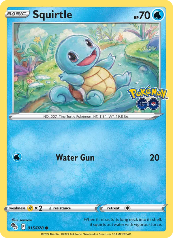 Squirtle, Pokémon card