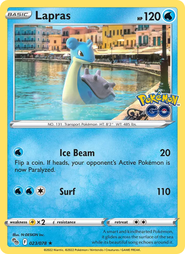 Lapras, Pokémon card
