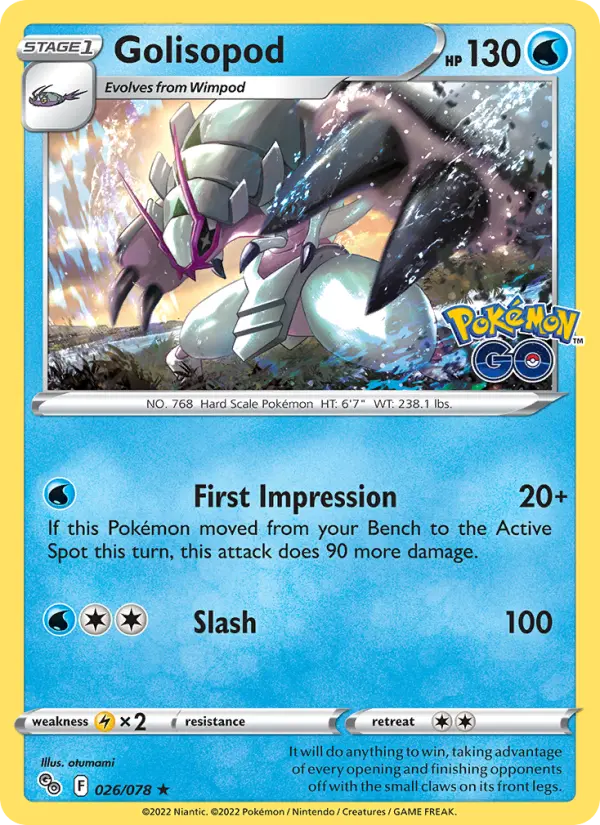 Golisopod, Pokémon card