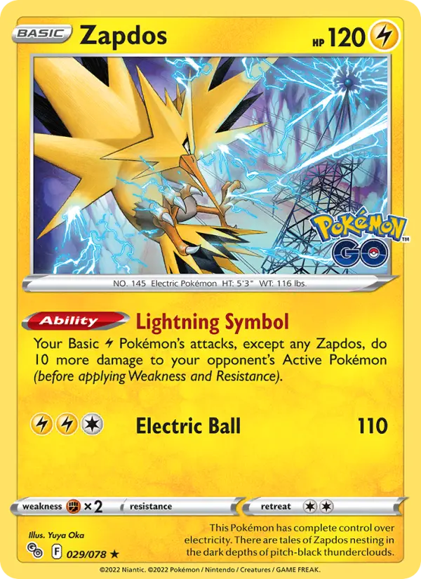 Zapdos, Pokémon card