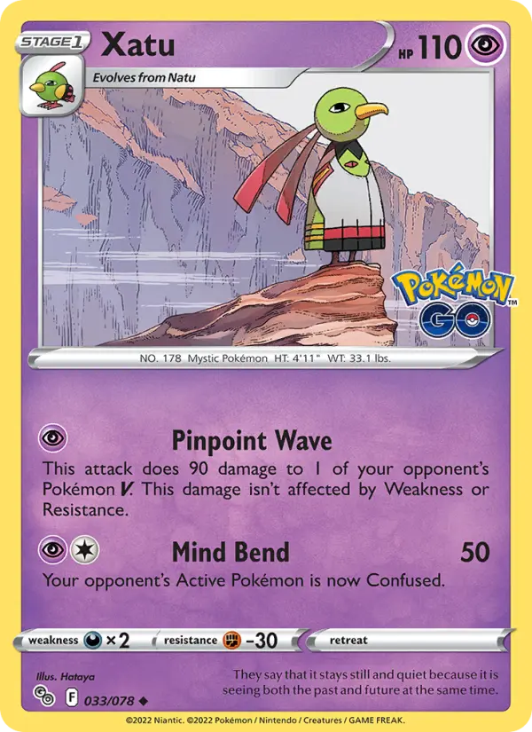 Xatu, Pokémon card
