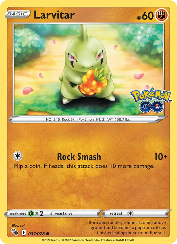 Larvitar, Pokémon card