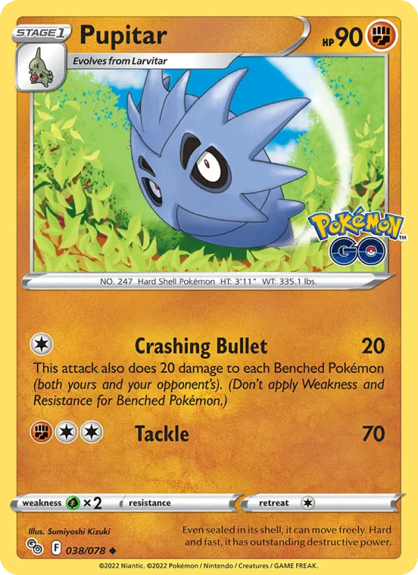Pupitar, Pokémon card