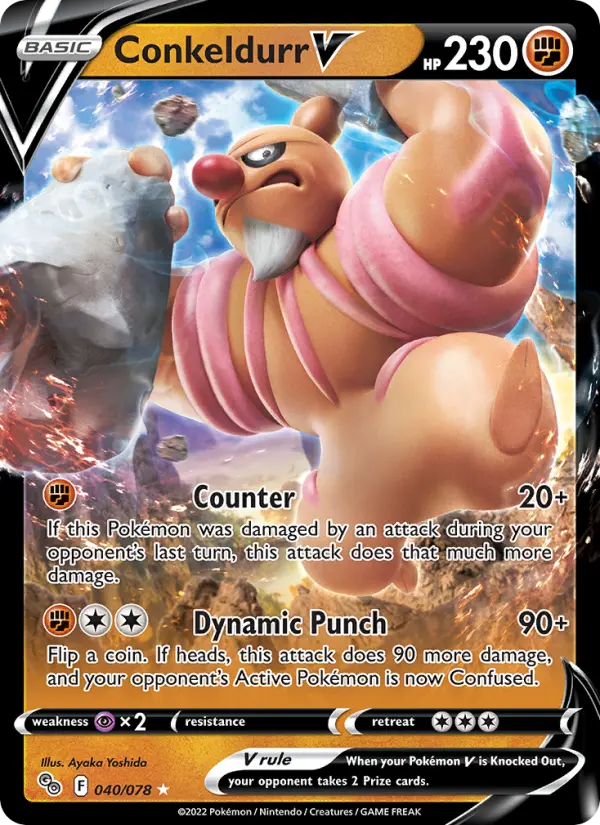 Conkeldurr V, Pokémon card