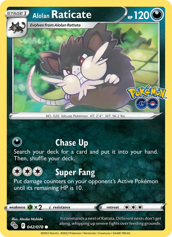 Alolan Raticate, Pokémon card