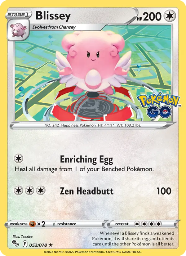Blissey, Pokémon card