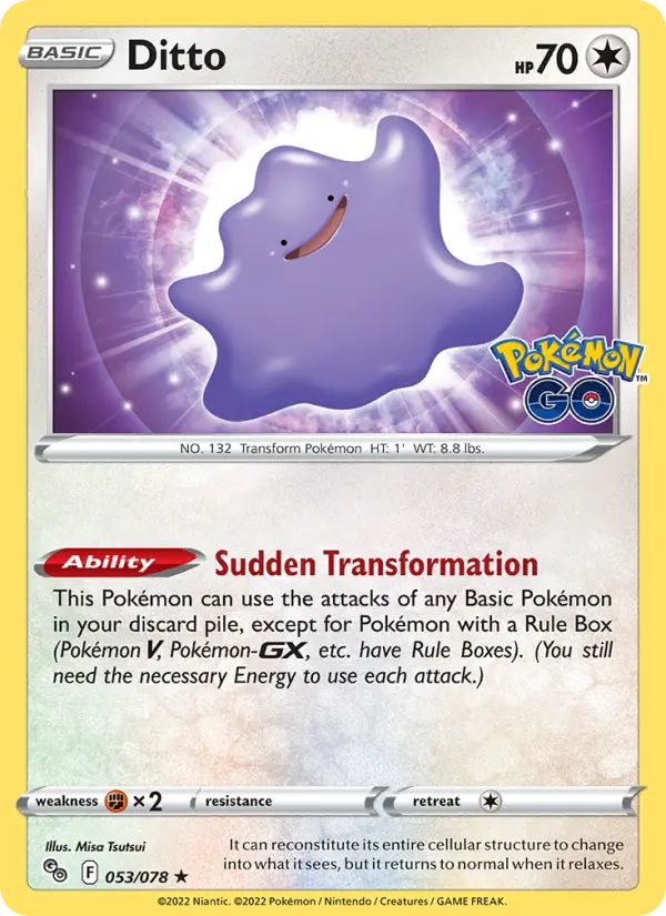 Ditto, Pokémon card