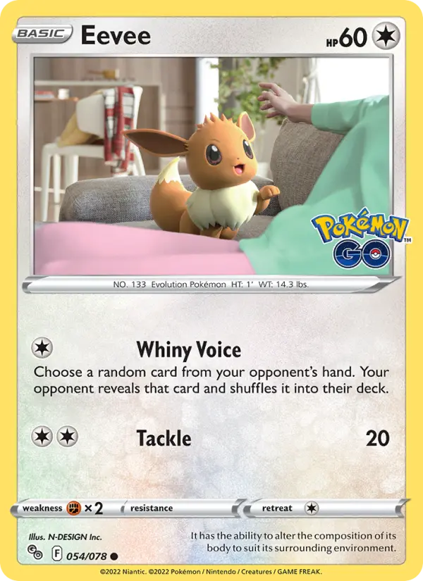 Eevee, Pokémon card