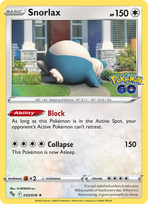 Snorlax, Pokémon card