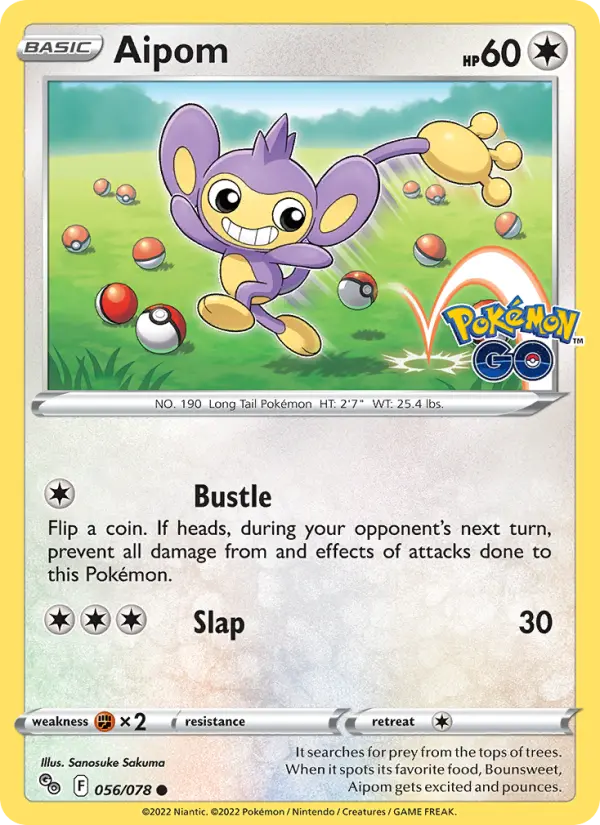 Aipom, Pokémon card