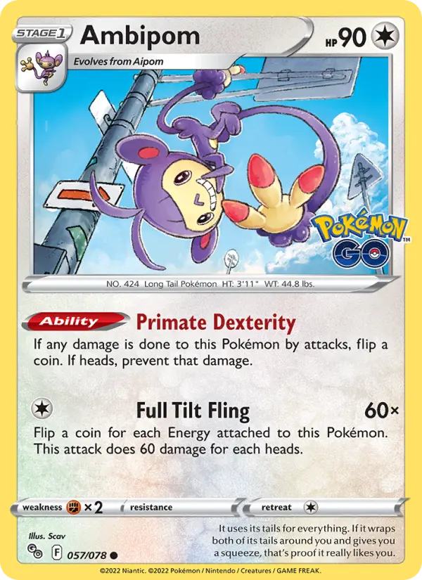 Ambipom, Pokémon card