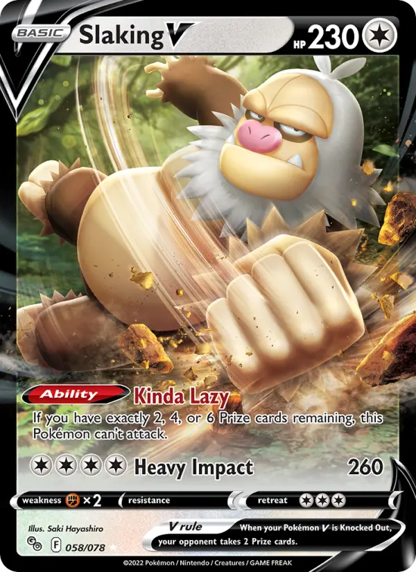 Slaking V, Pokémon card