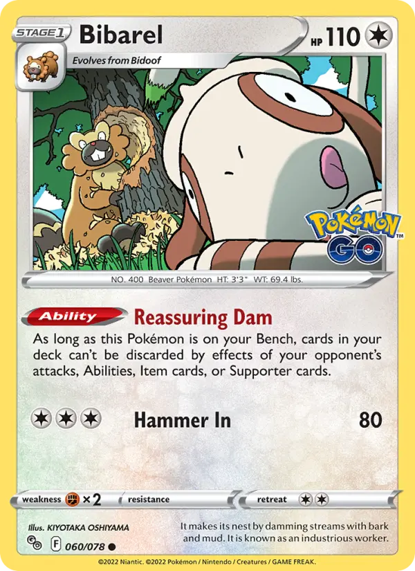 Bibarel, Pokémon card