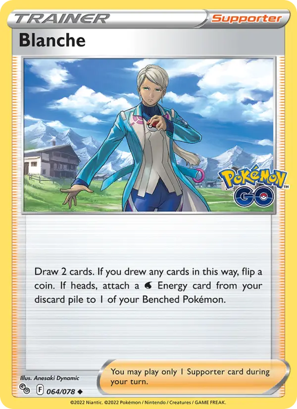 Blanche, Pokémon card