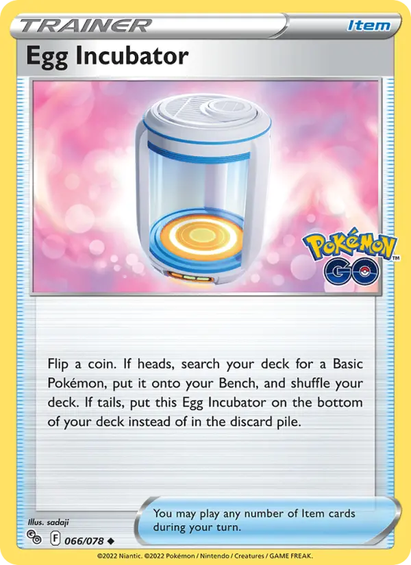 Egg Incubator, Pokémon card